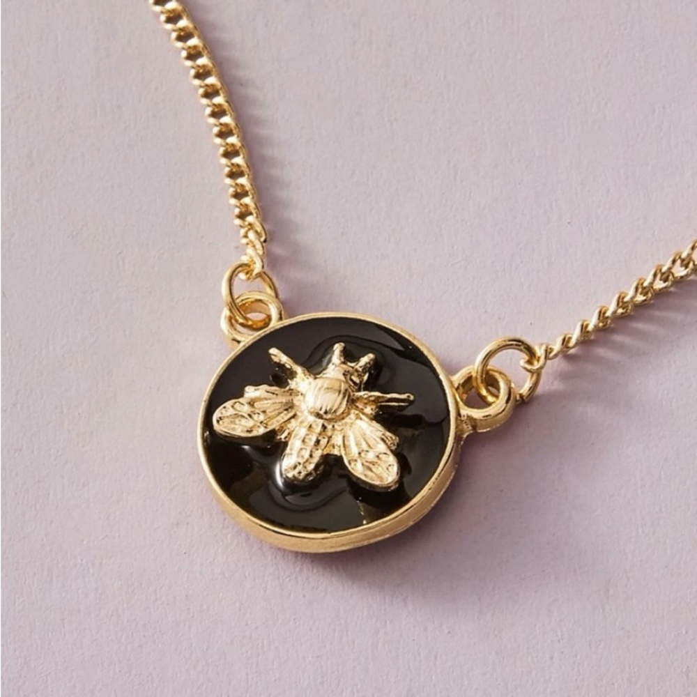 Gold Bumble bee necklace